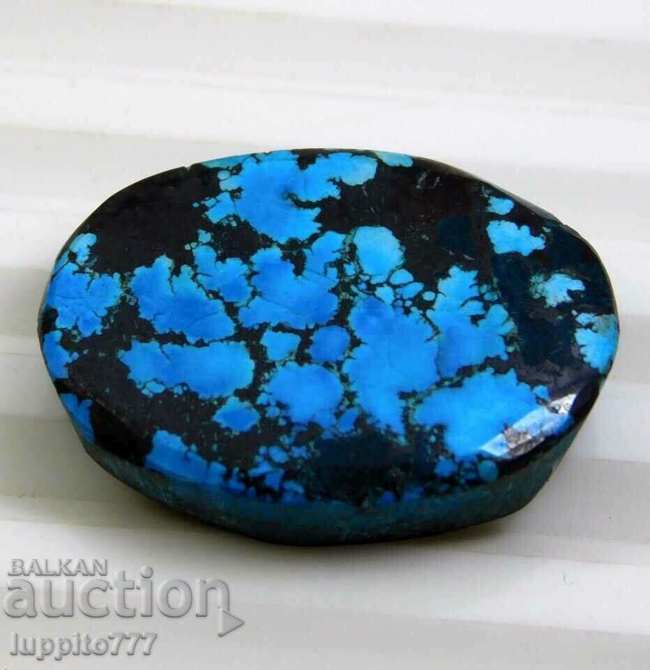 Delivery of 28.40 carat natural turquoise cabochon Delivery of 28.40 carat natural turquoise cabochon