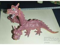 Ретро PVC играчка фигура на триглав приказен дракон, ламя.