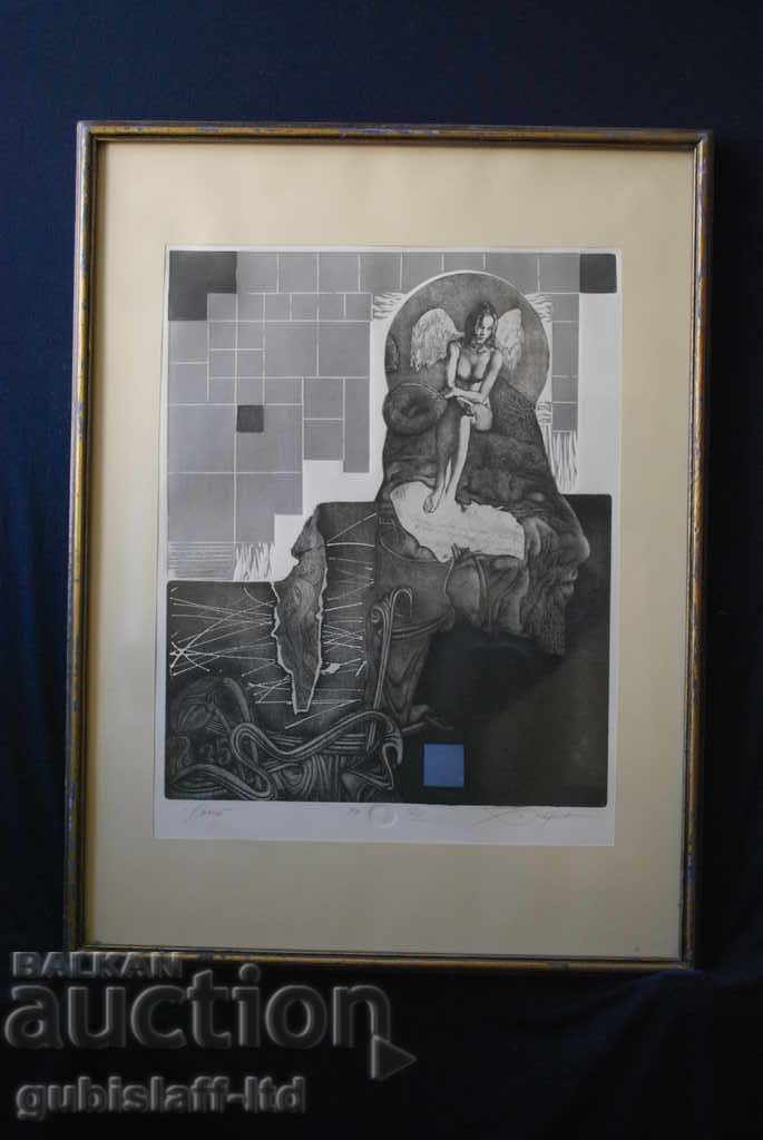 Pictură, litografie, „Sonetul”, Hr. Kerin