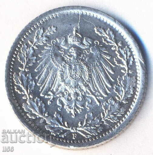 Germany - 1/2 Mark 1918 - Stuttgart (F) - Silver with price 18.00 BGN | € 9.20 Germany - 1/2 Mark 1918 - Stuttgart (F) - Silver with price 18.00 BGN | € 9.20