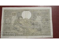 1938 год 100 франка 20 белгас  Белгия -