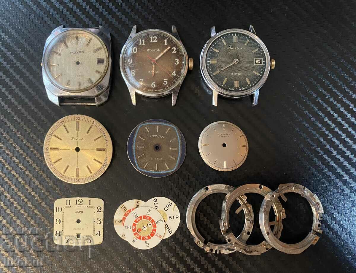 Mișcări și cadrane de ceasuri vechi rusești Wostok Poljot R