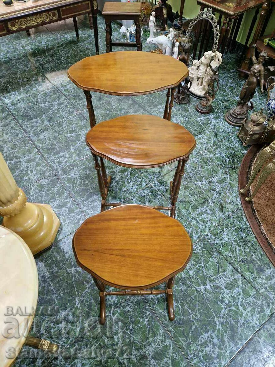 Delivery of A great set of 3 antique French coffee tables