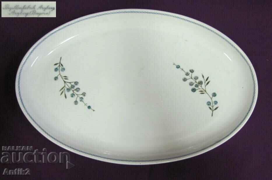 Large Porcelain Plate Marked