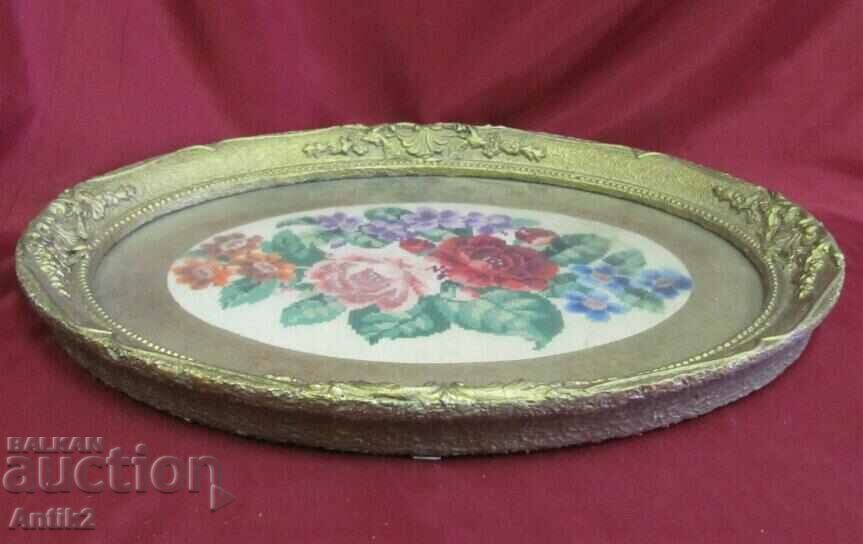 Old Hand Stitched Tapestry - 5 Old Hand Stitched Tapestry - 5