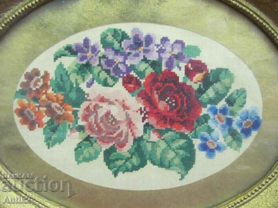 Old Hand Stitched Tapestry - 6 Old Hand Stitched Tapestry - 6