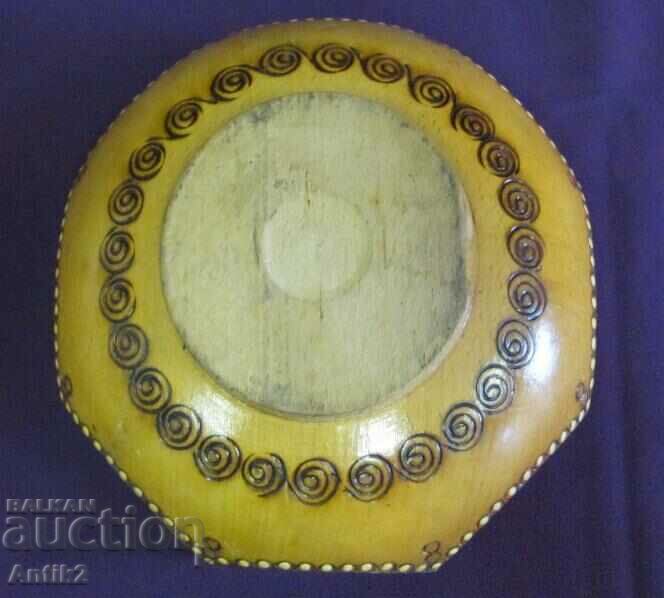 Vintich Wooden Bowl Hand Painted - 7 Vintich Wooden Bowl Hand Painted - 7