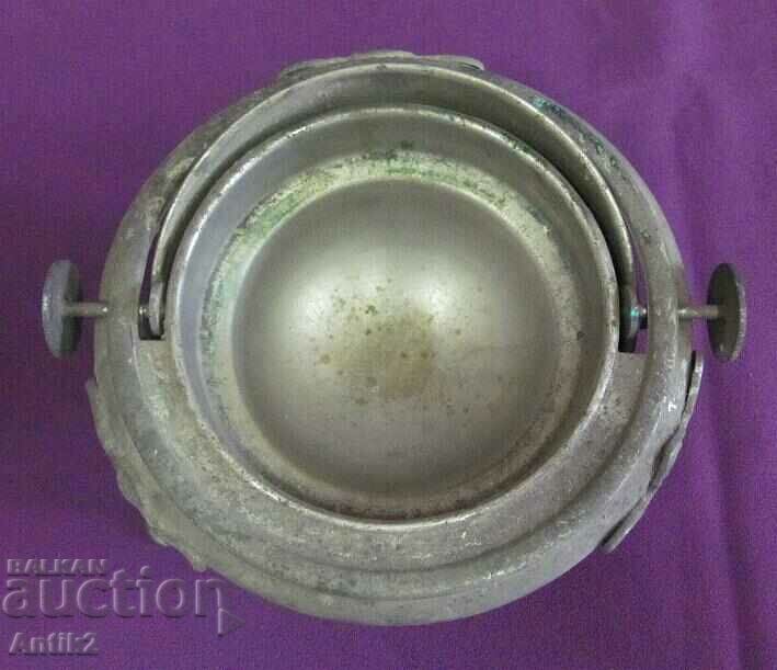 Livrarea Bol de zahăr din metal antic, bol Livrarea Bol de zahăr din metal antic, bol