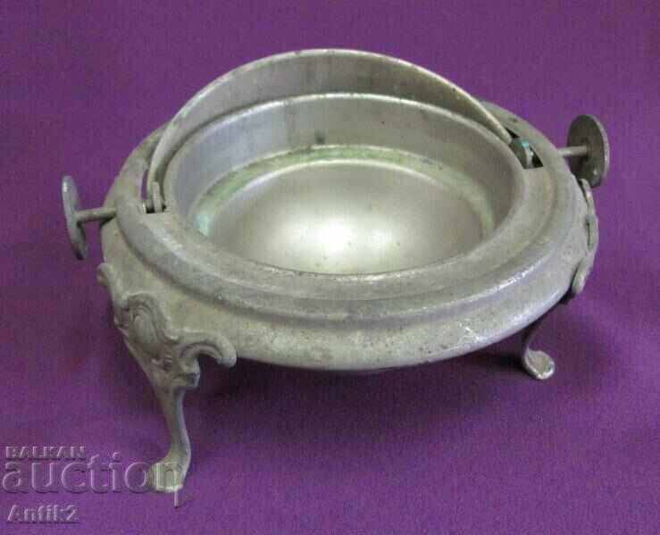 Bol de zahăr din metal antic, bol - 5 Bol de zahăr din metal antic, bol - 5