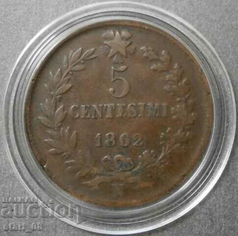 5 centesims 1862