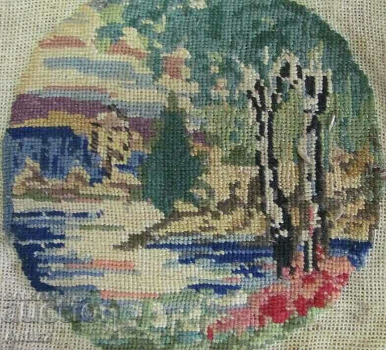 Auction Vintich Mini Hand Stitched Tapestry Auction Vintich Mini Hand Stitched Tapestry