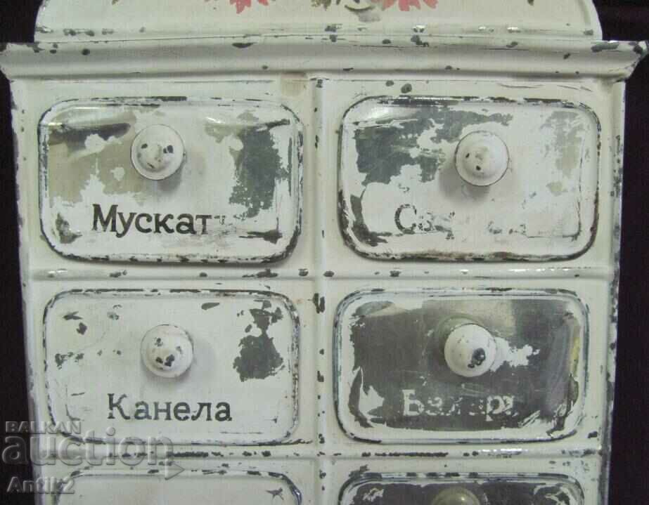 Auction 30s Metal Spice Box Germany Auction 30s Metal Spice Box Germany