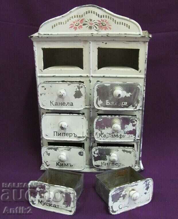 30s Metal Spice Box Germany - 5 30s Metal Spice Box Germany - 5