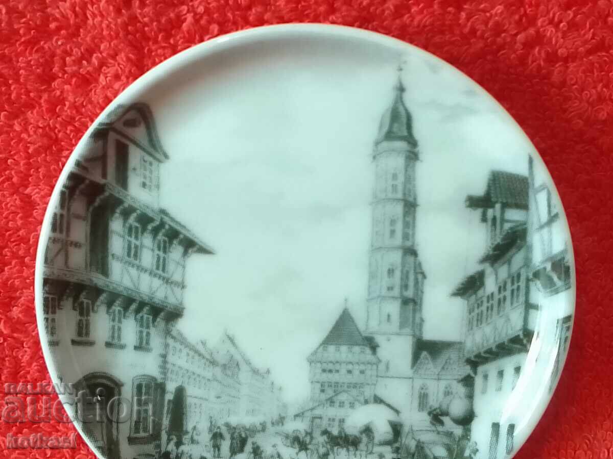 Auction  Old small porcelain plate Furstenberg F Germany