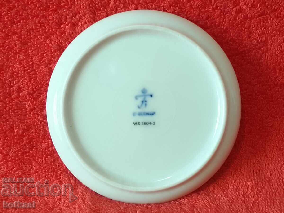 Old small porcelain plate Furstenberg F Germany - 6
