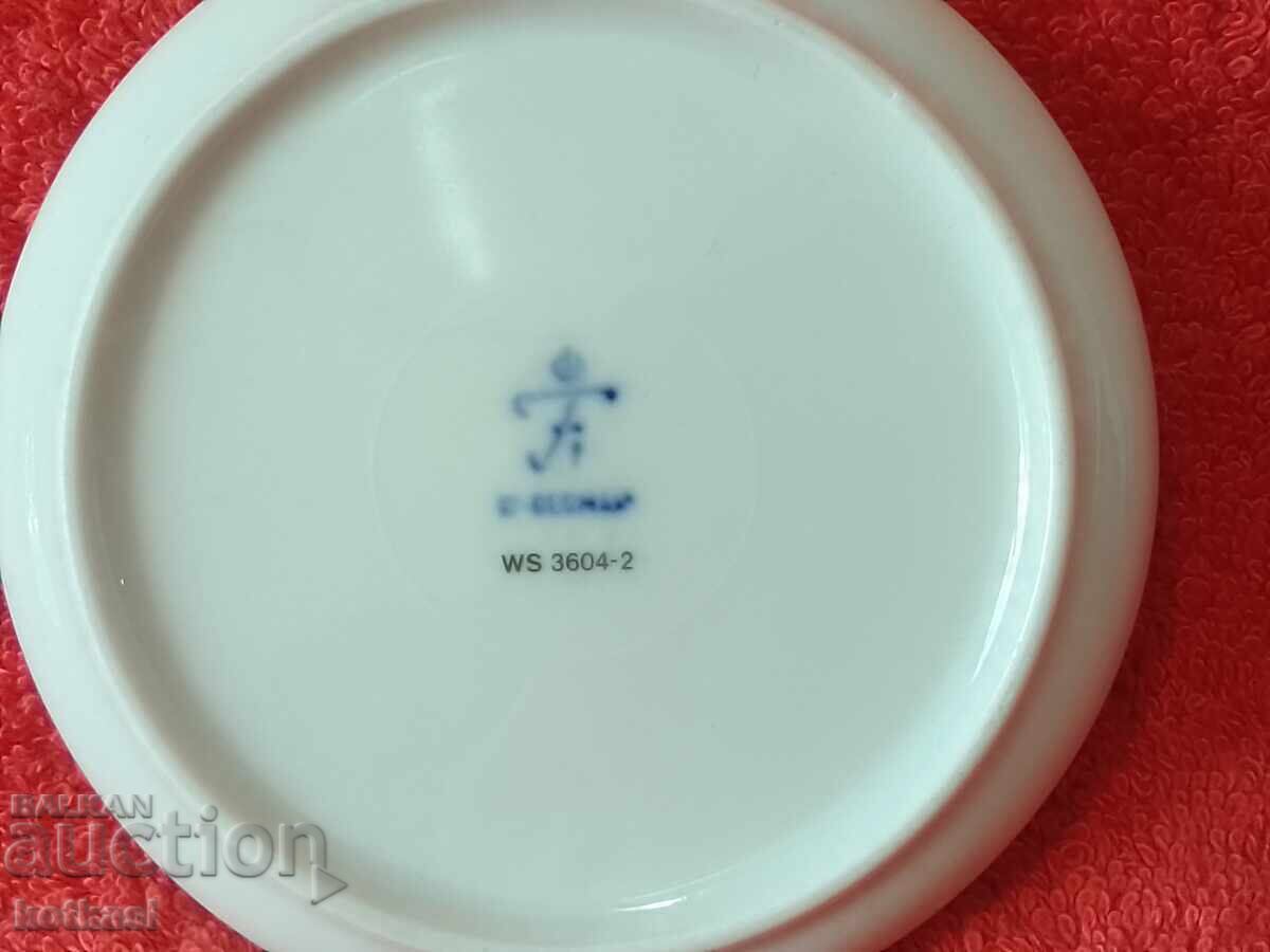 Old small porcelain plate Furstenberg F Germany - 7