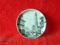Old small porcelain plate Furstenberg F Germany