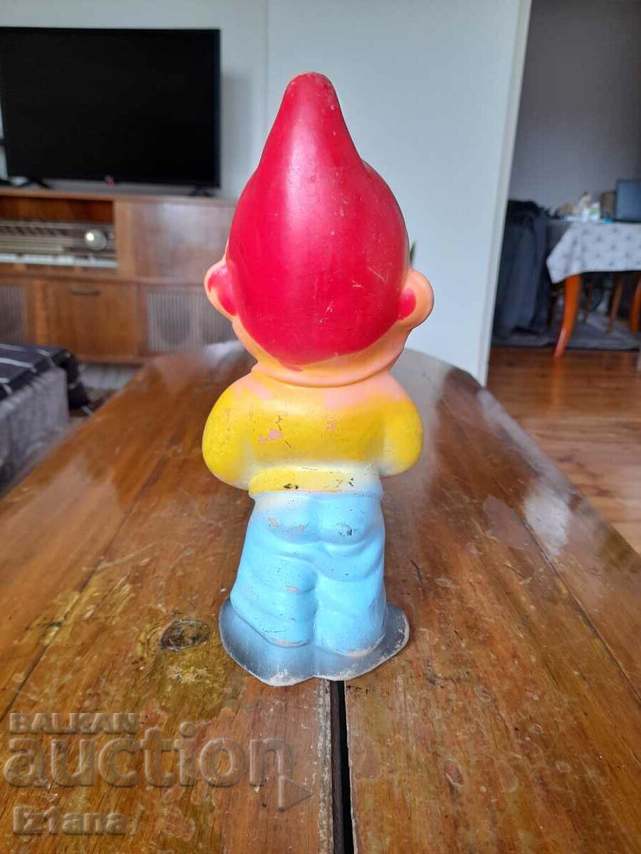 Auction Old rubber toy, dwarf Auction Old rubber toy, dwarf