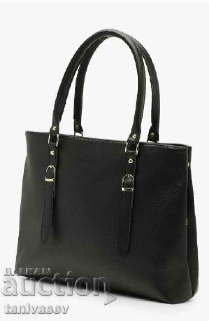 Γυναικεία κομψή τσάντα με διπλή αγκράφα 43/30cm