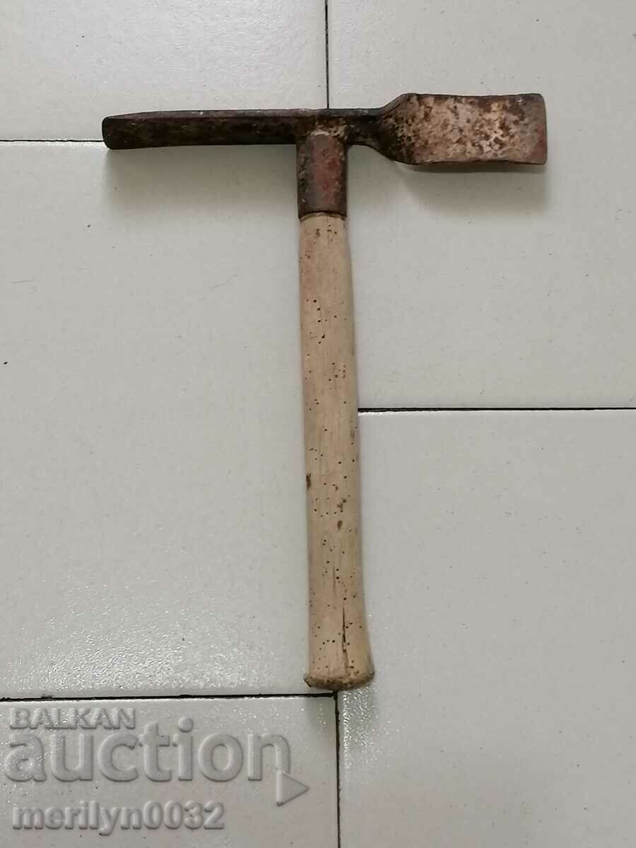 An old agricultural blade, turnip hoe, hoe, tin hoe