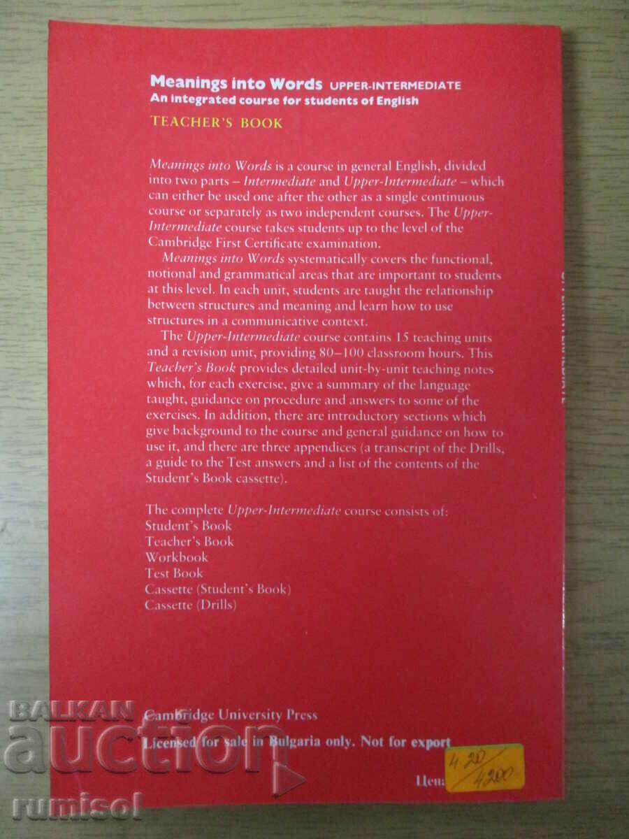 Delivery of Meaning into Words Upper-intermediate - Teacher's Book