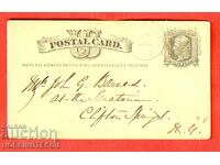 USA 1 CENT travel card - 1887 - 1