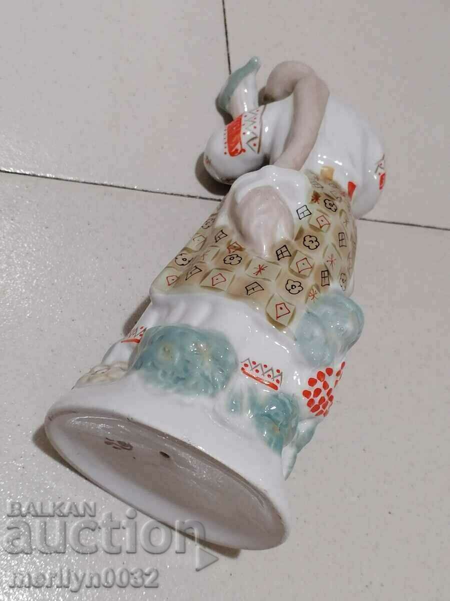 Figure of a girl in costume plastic statuette porcelain USSR - 6 Figure of a girl in costume plastic statuette porcelain USSR - 6