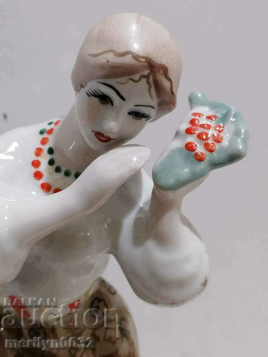 Figure of a girl in costume plastic statuette porcelain USSR - 7 Figure of a girl in costume plastic statuette porcelain USSR - 7