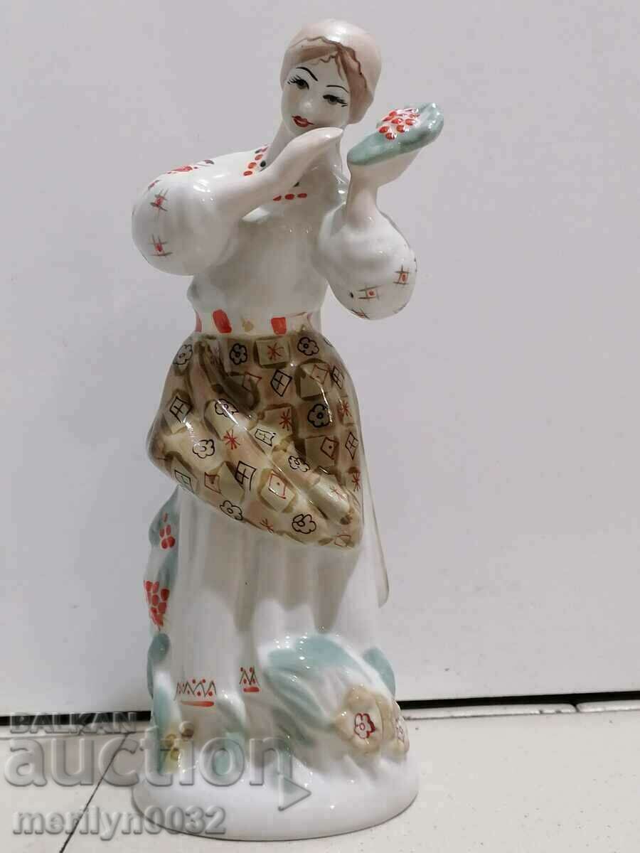 Figure of a girl in costume plastic statuette porcelain USSR Figure of a girl in costume plastic statuette porcelain USSR