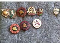 Old and rare 10 pcs. badges BG clubs