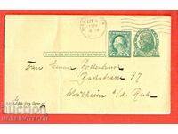 Carte de călătorie SUA cu 1 + 1 CENT - 1924