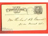 САЩ пътувала картичка с 1 ЦЕНТ - 1888 - 1