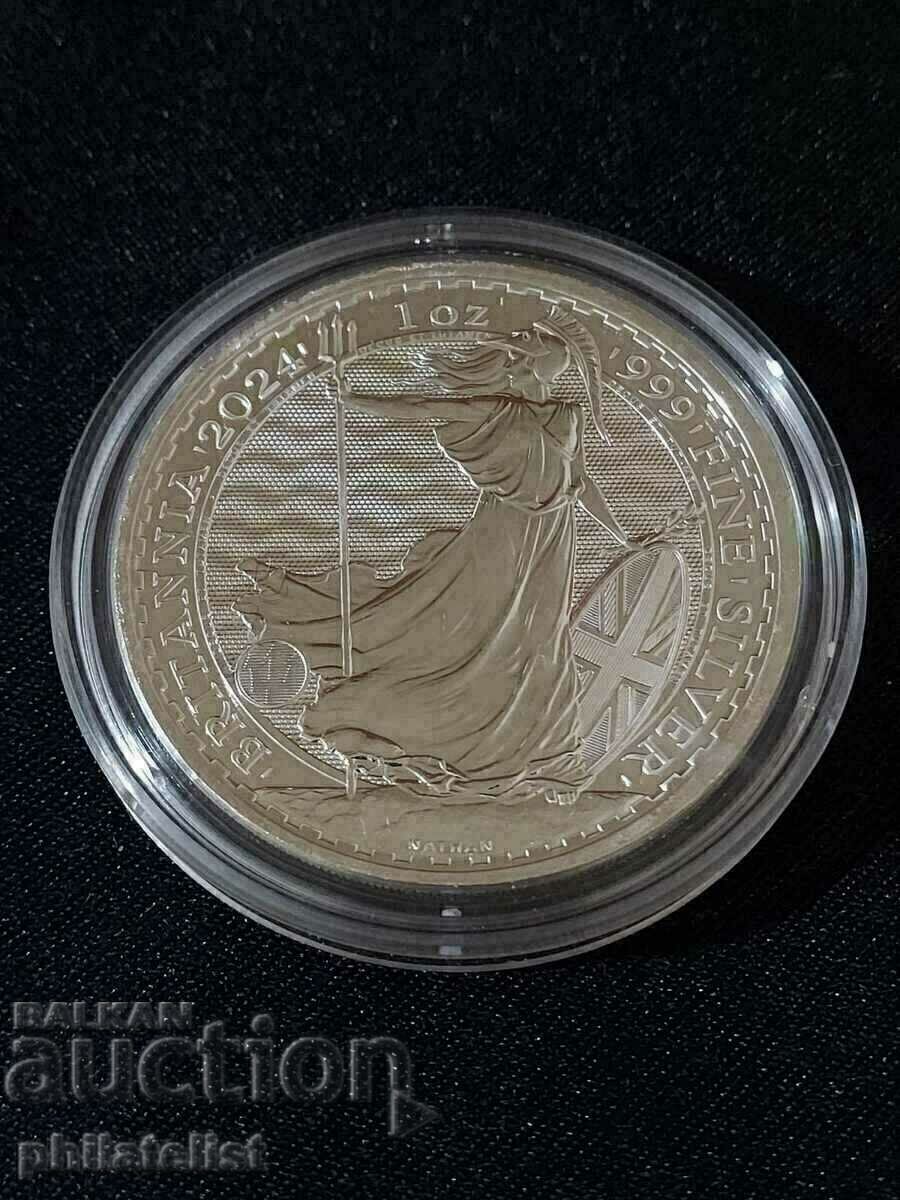 Великобритания 2024 - 2 паунда - "Британия" - 1 OZ