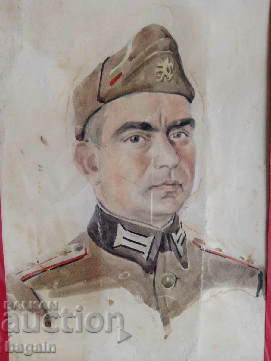 Втора световна война. Портрет на български офицер.