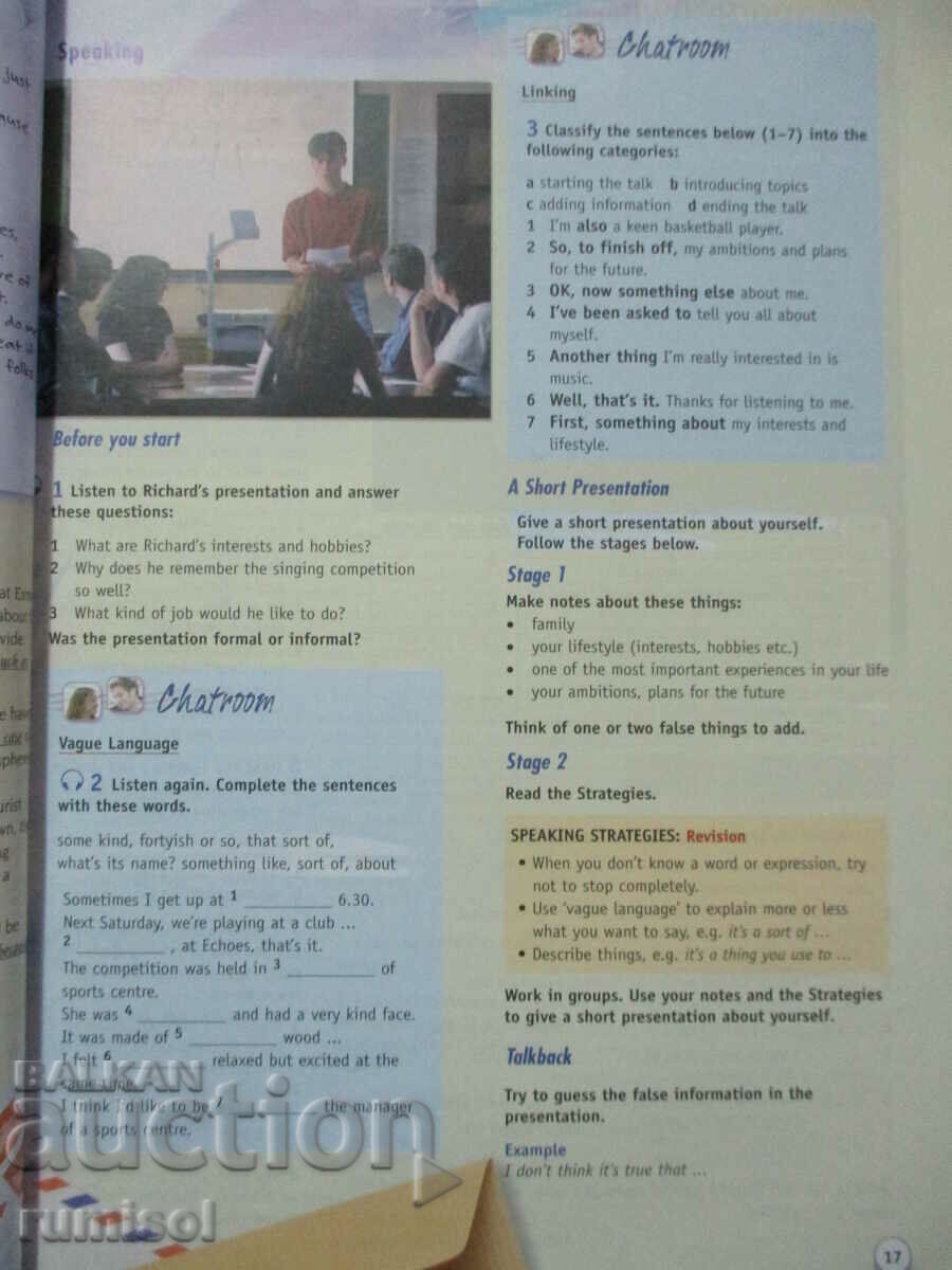 Auction Opportunities for Bulgaria - part 3 - Student's Book 8th grade Auction Opportunities for Bulgaria - part 3 - Student's Book 8th grade