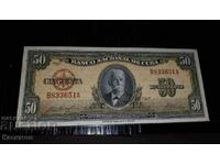 Bancnotă veche RARE din Cuba 50 pesos 1958 UNC!!