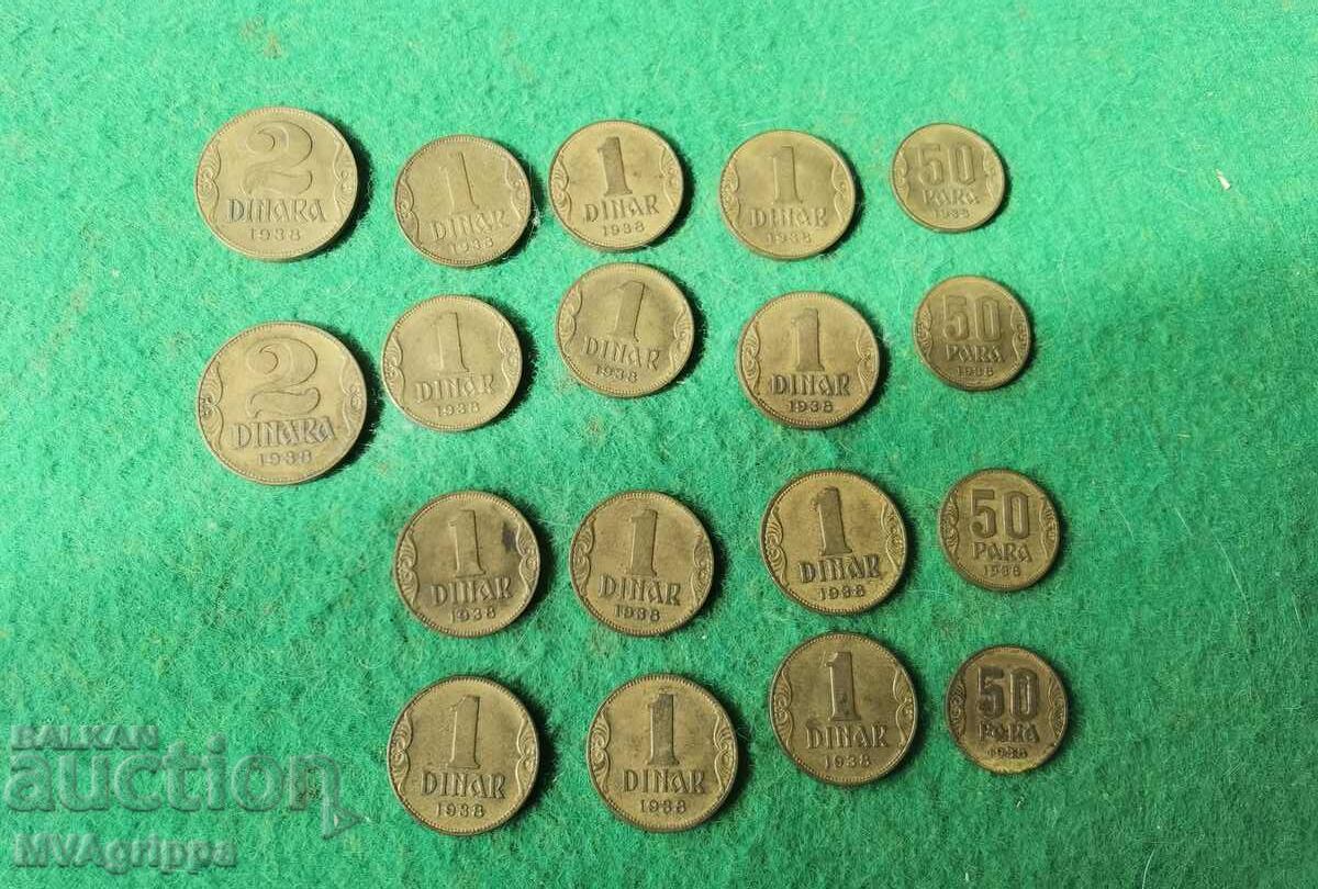 Coins Kingdom of Yugoslavia 1938
