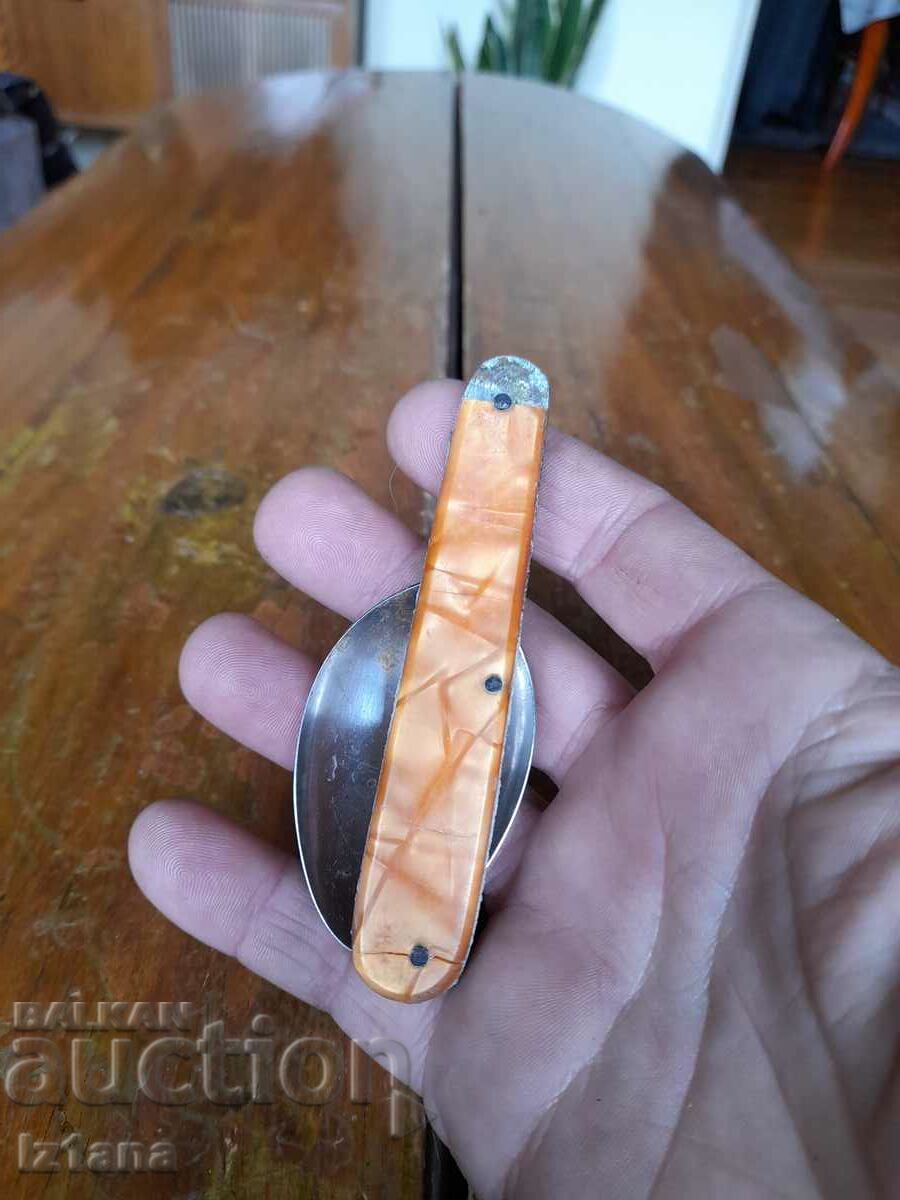 Old folding spoon with price 22.00 BGN | € 11.25 Old folding spoon with price 22.00 BGN | € 11.25