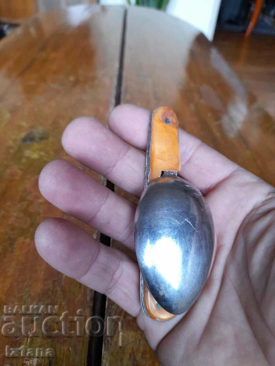 Auction Old folding spoon Auction Old folding spoon