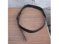 old Bulgarian combat leather belt with a sotsa buckle
