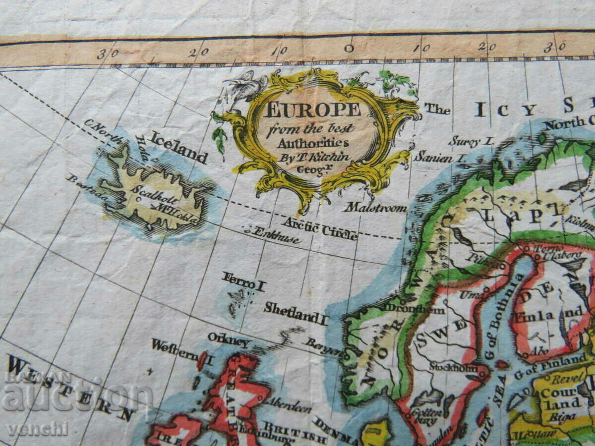 1759 - Карта на Европа - Китчин = оригинал + с цена € 49.99 | 97.77 лв.