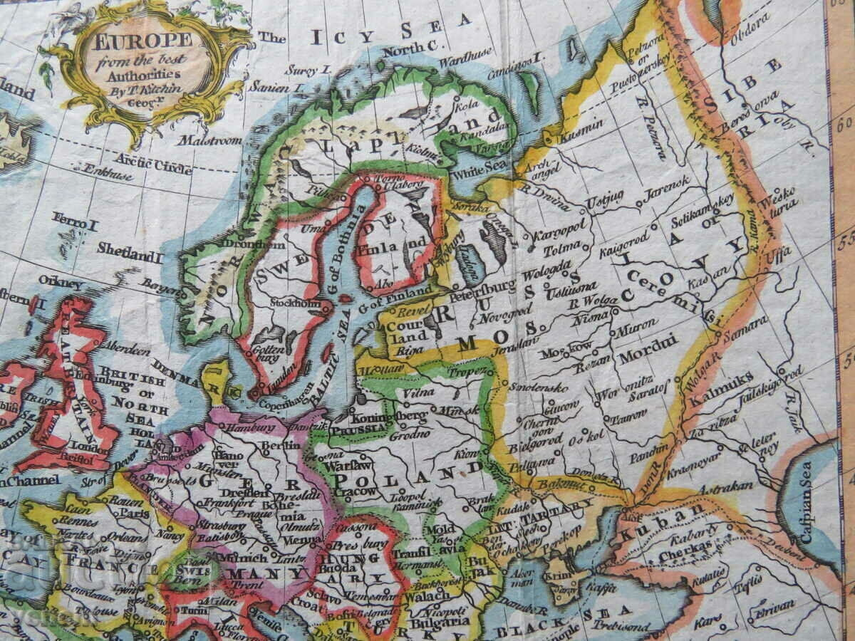 Доставка на 1759 - Карта на Европа - Китчин = оригинал +