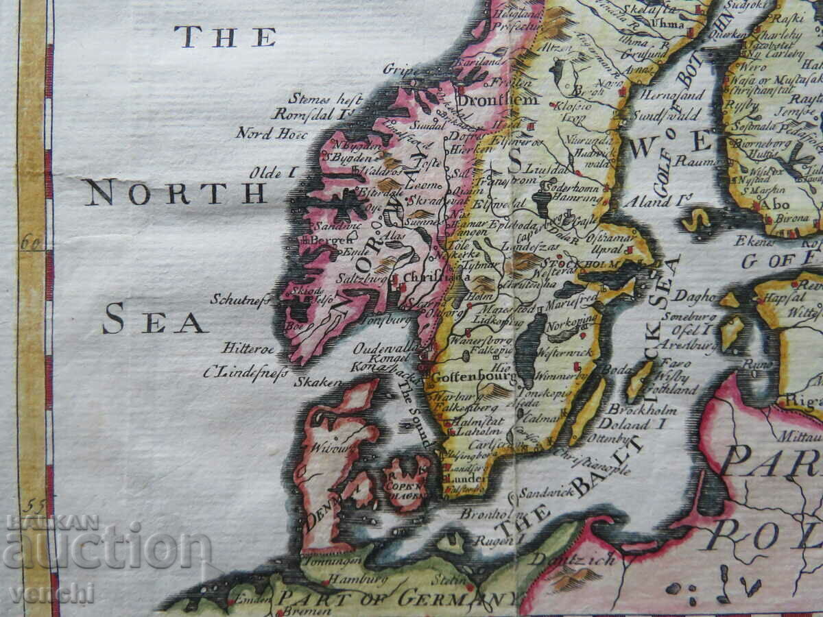 Delivery of 1737 - OLD MAP - SCANDINAVIA - GORDON = ORIGINAL + Delivery of 1737 - OLD MAP - SCANDINAVIA - GORDON = ORIGINAL +