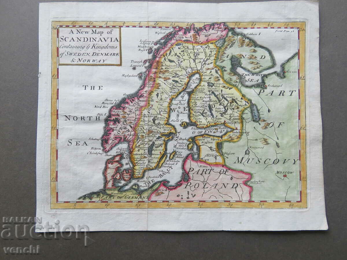 1737 - OLD MAP - SCANDINAVIA - GORDON = ORIGINAL +