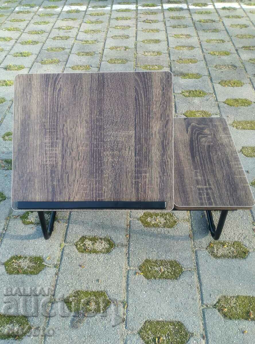 Πτυσσόμενο βοηθητικό τραπέζι για κρεβάτι με κεκλιμένη επιφάνεια 56x