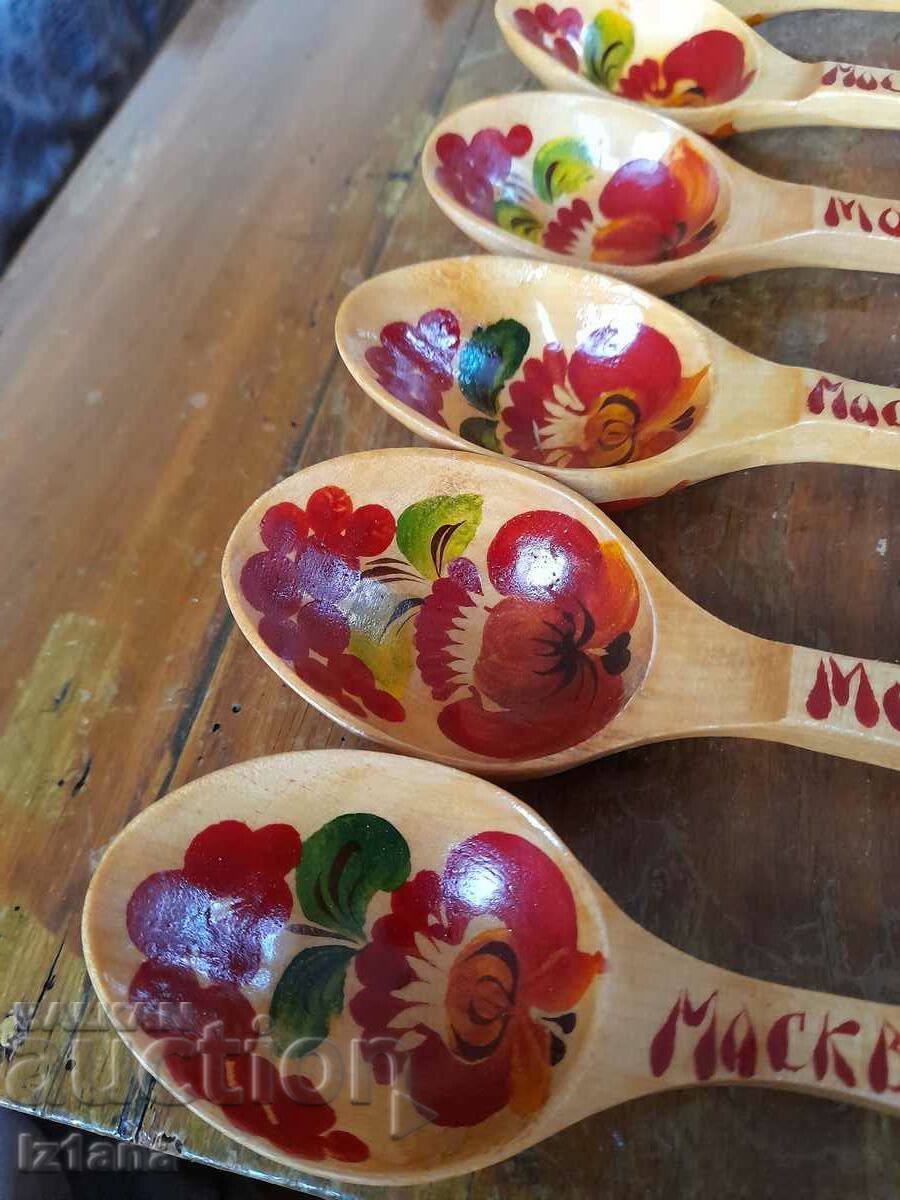 Old Russian wooden spoons with price 65.00 BGN | € 33.23 Old Russian wooden spoons with price 65.00 BGN | € 33.23