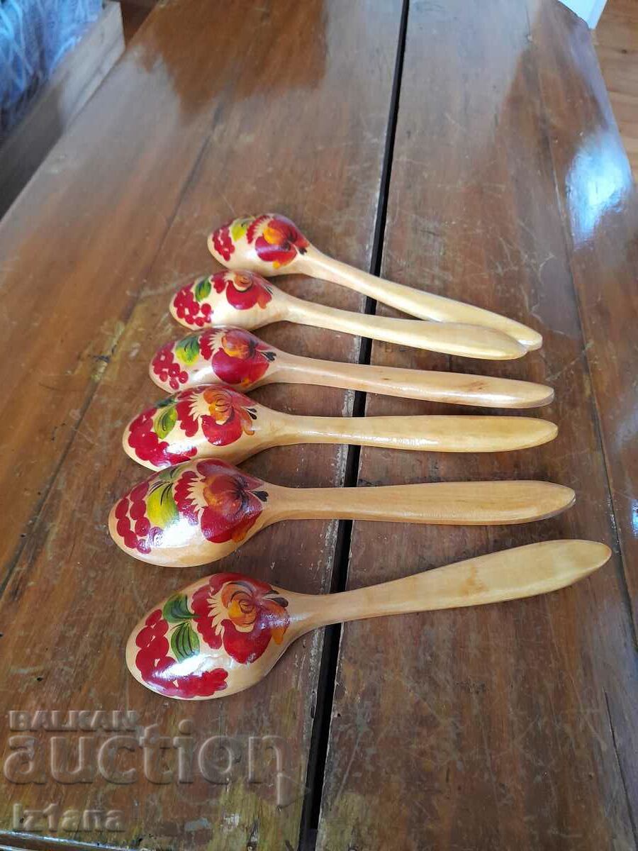 Old Russian wooden spoons - 5 Old Russian wooden spoons - 5