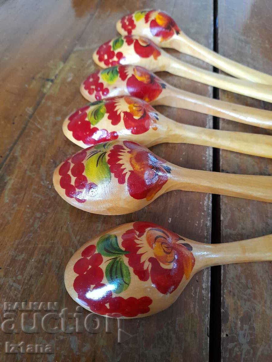 Old Russian wooden spoons - 6 Old Russian wooden spoons - 6
