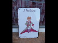 Metal plate Little Prince Exupery hero classic book