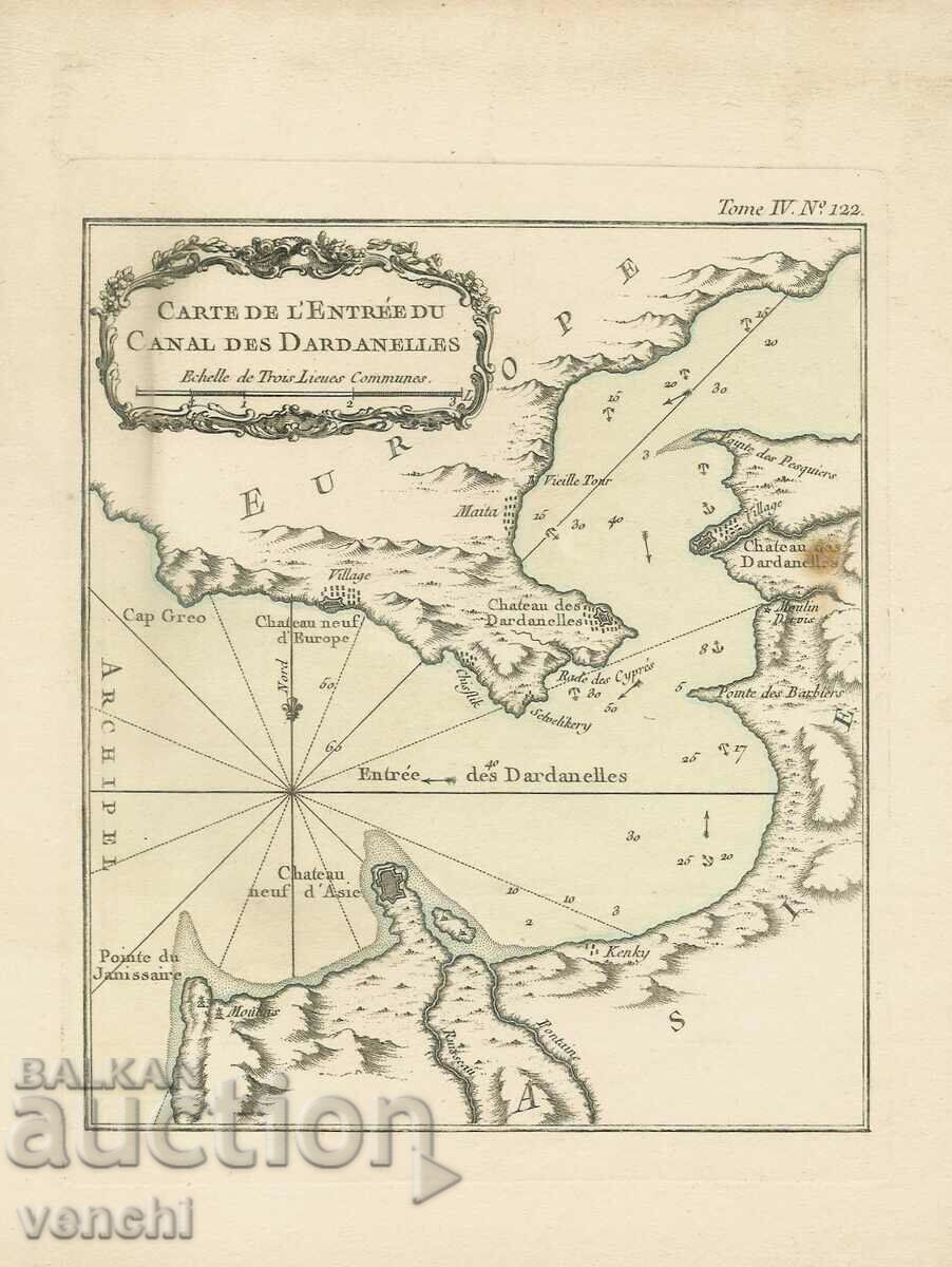1764 - STÂMREA DARDANELLES, TURCIA - BELLIN - ORIGINAL +